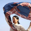 Blue Block Print Scarf