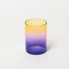 Set of Two Blue Yellow and Pink Drinking Glasses