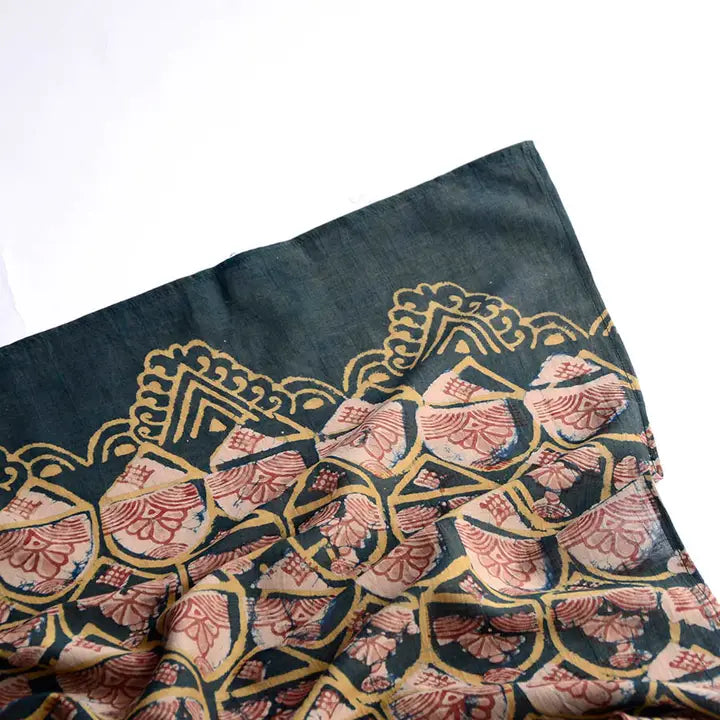 Emerald Block Print Scarf