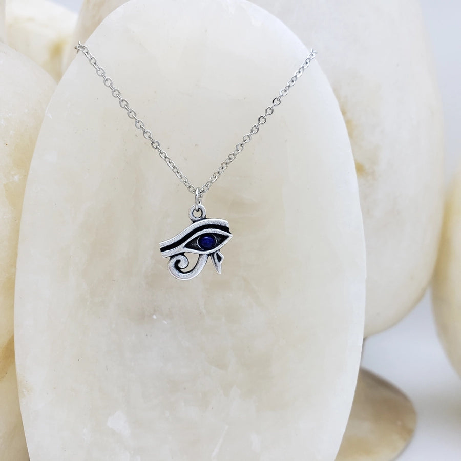 Egyptian Eye of Horus Pendant with Lapis
