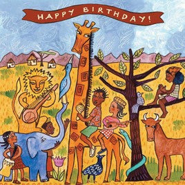 African Animal Birthday Card