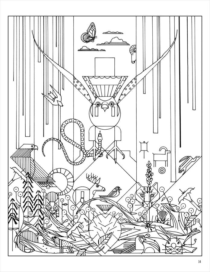 Charley Harper 50 Drawings Coloring Book