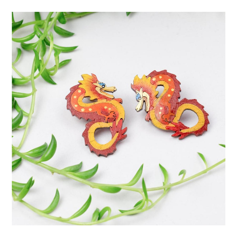 Large Dragon Earrings