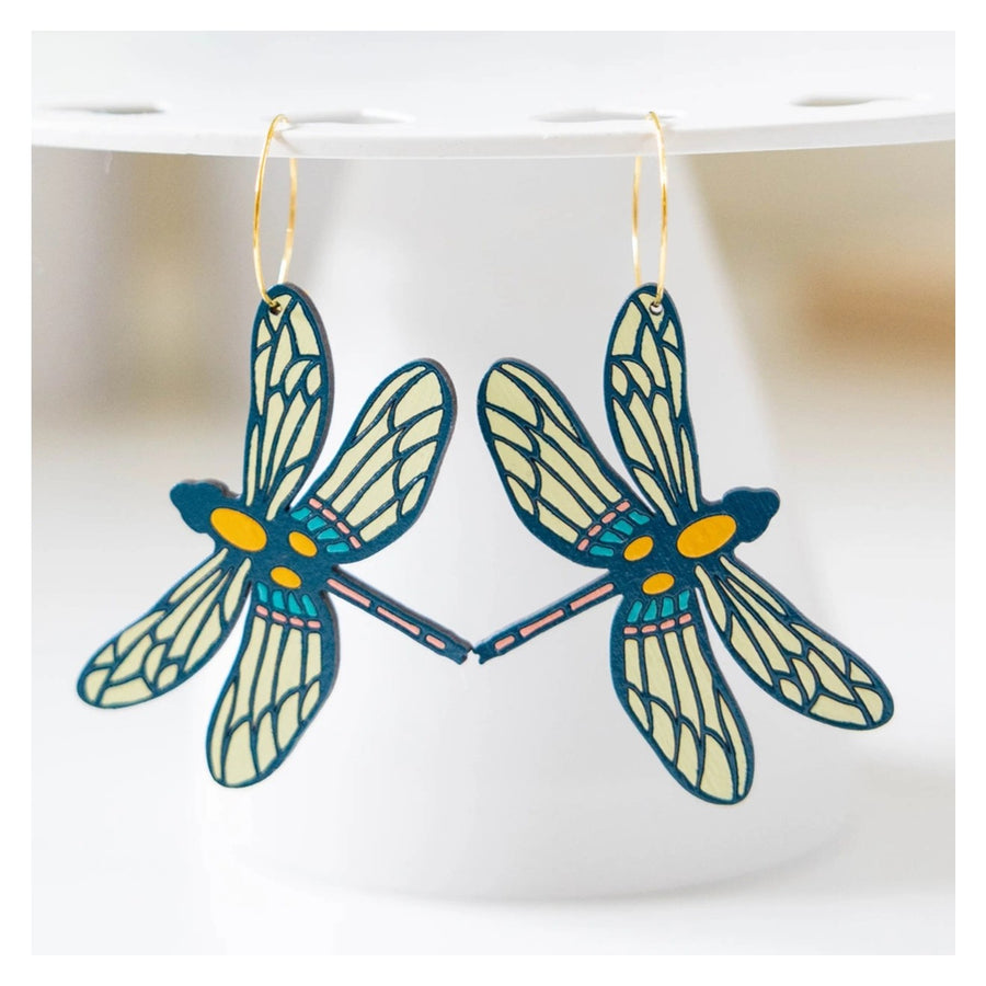 Dragonfly Hoop Earrings