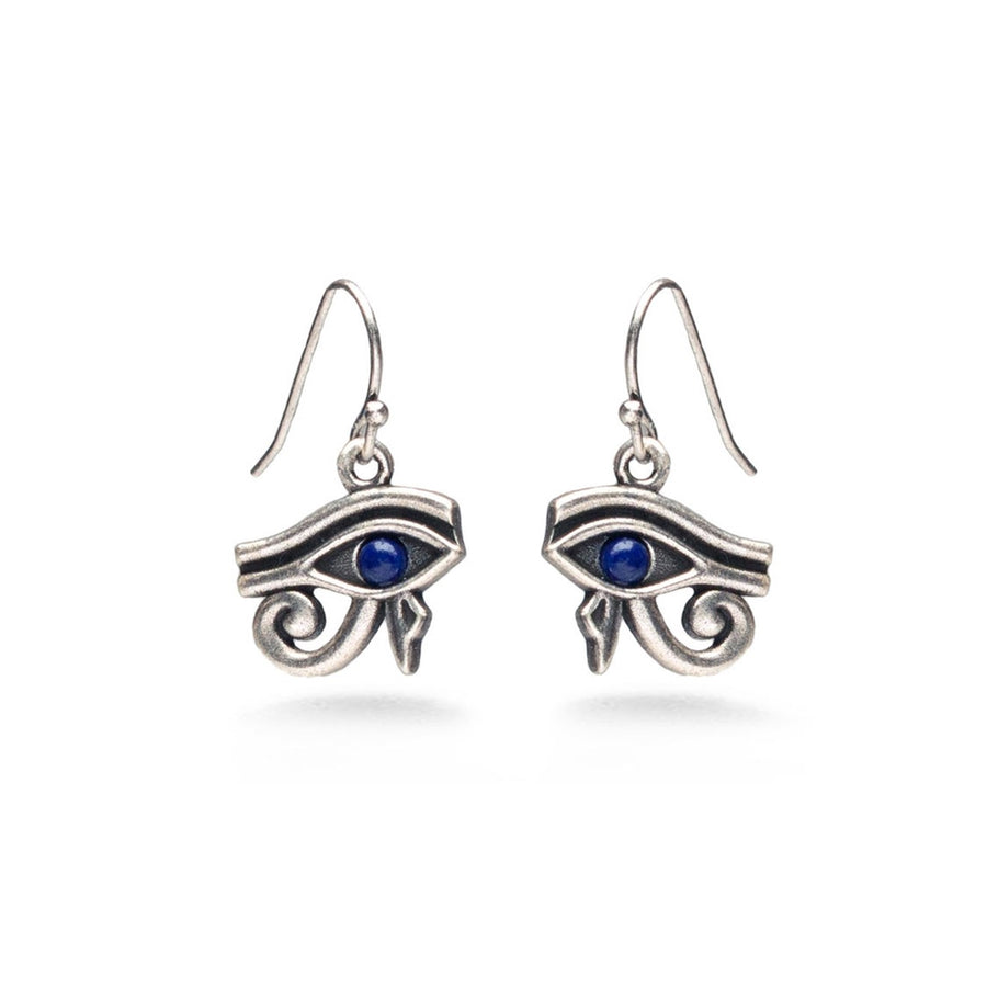 Egyptian Eye of Horus Earrings with Lapis