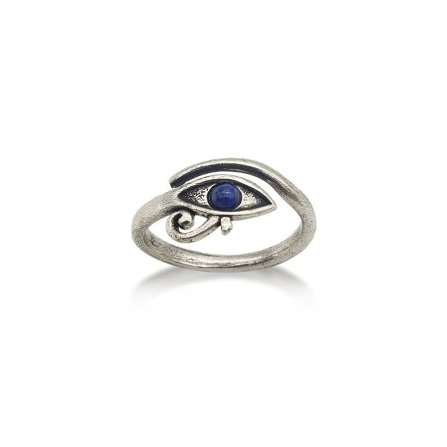 Egyptian Eye of Horus Ring with Lapis