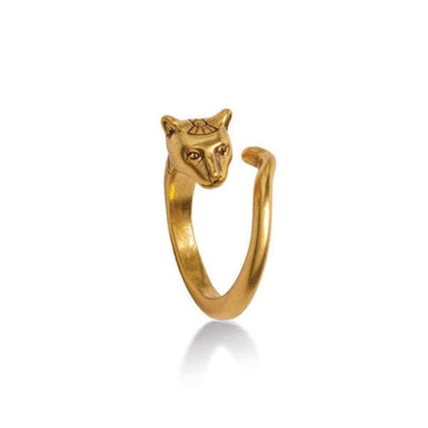 Bastet Goddess Adjustable Egyptian Cat Ring