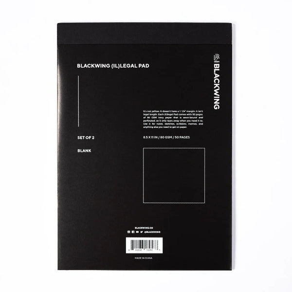 Blackwing Blank Legal Pad Set of 2