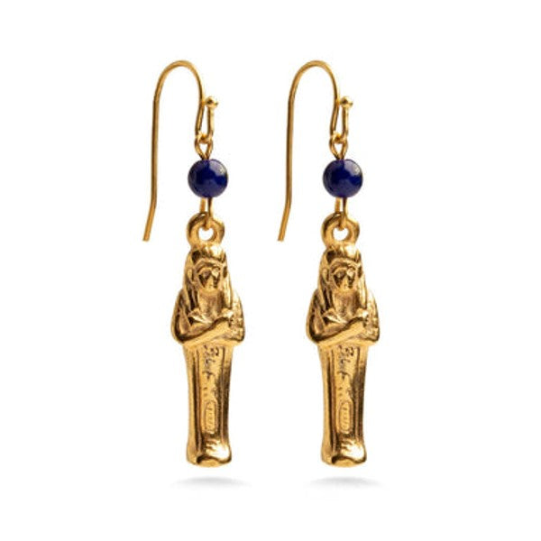 Miniature Mummy Earrings with Lapis