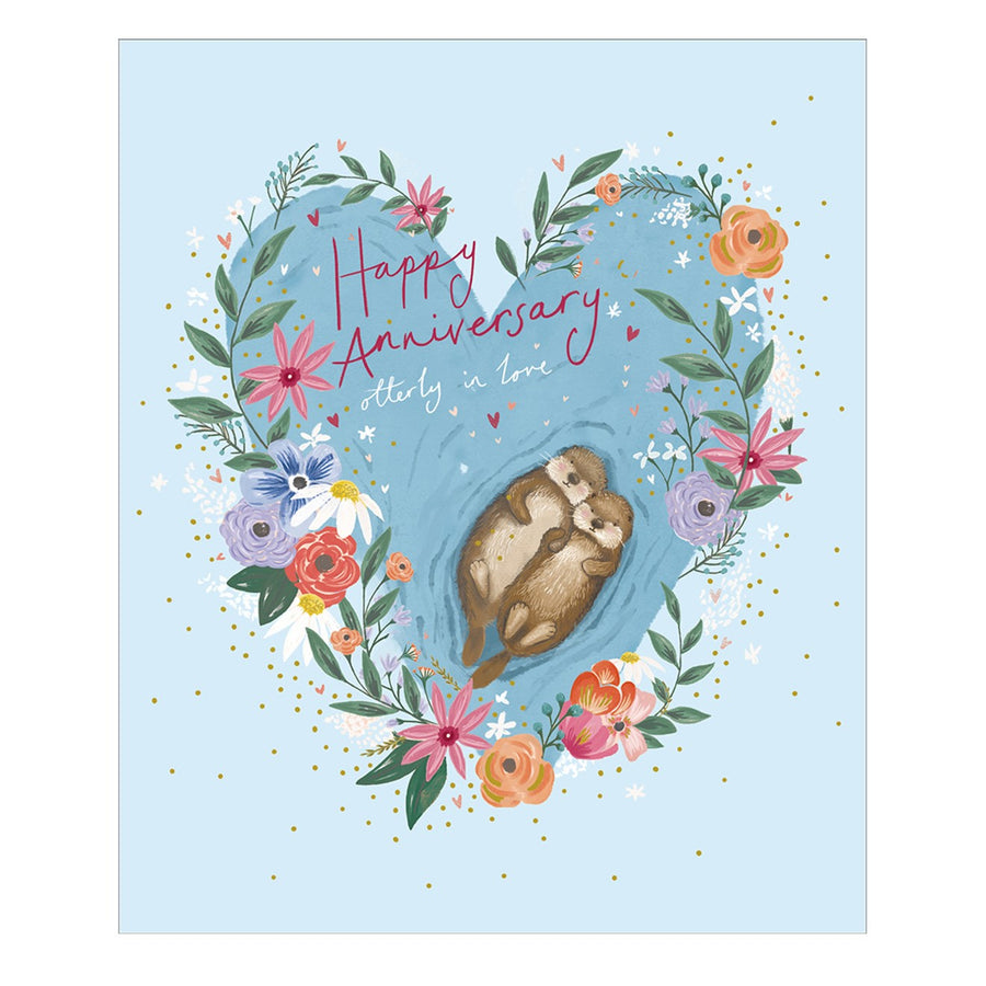 Otterly in love Anniversary Greeting Card