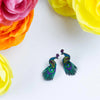 Small Peacock Earrings