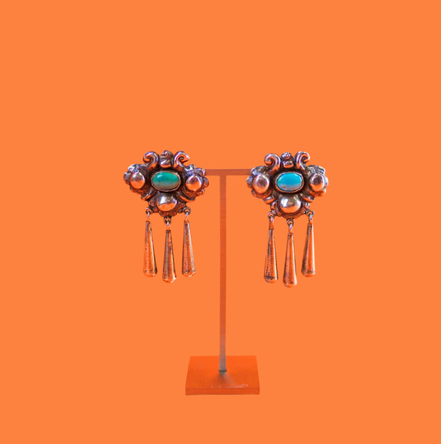 Sterling Silver Rosa Tonala Clip-on Earrings