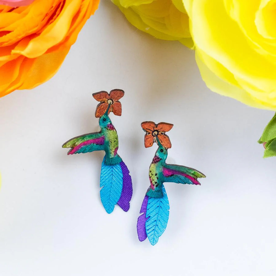 Small Hummingbird Earrings