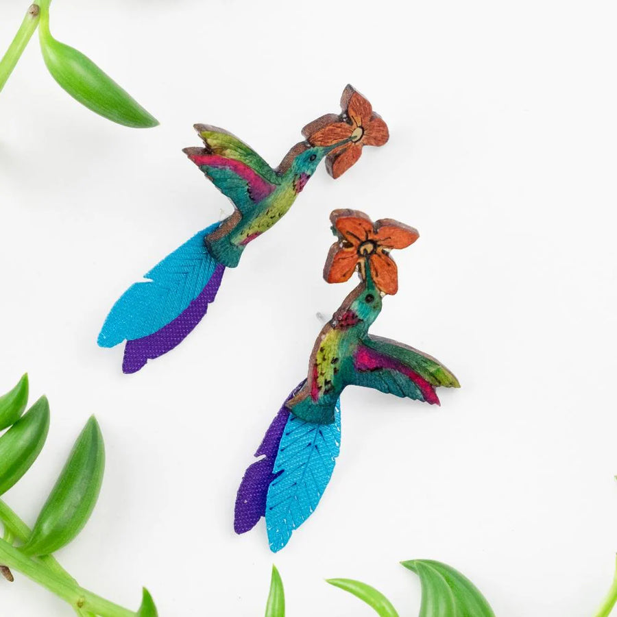 Small Hummingbird Earrings
