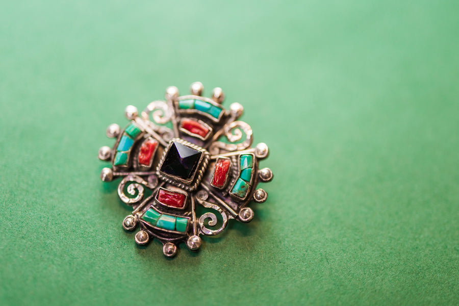 Sterling Silver Cruz de Malta Chica Pendant / Brooch