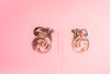 Vintage Sterling Swirly Flower Clip-On Earrings