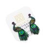 Small Peacock Earrings