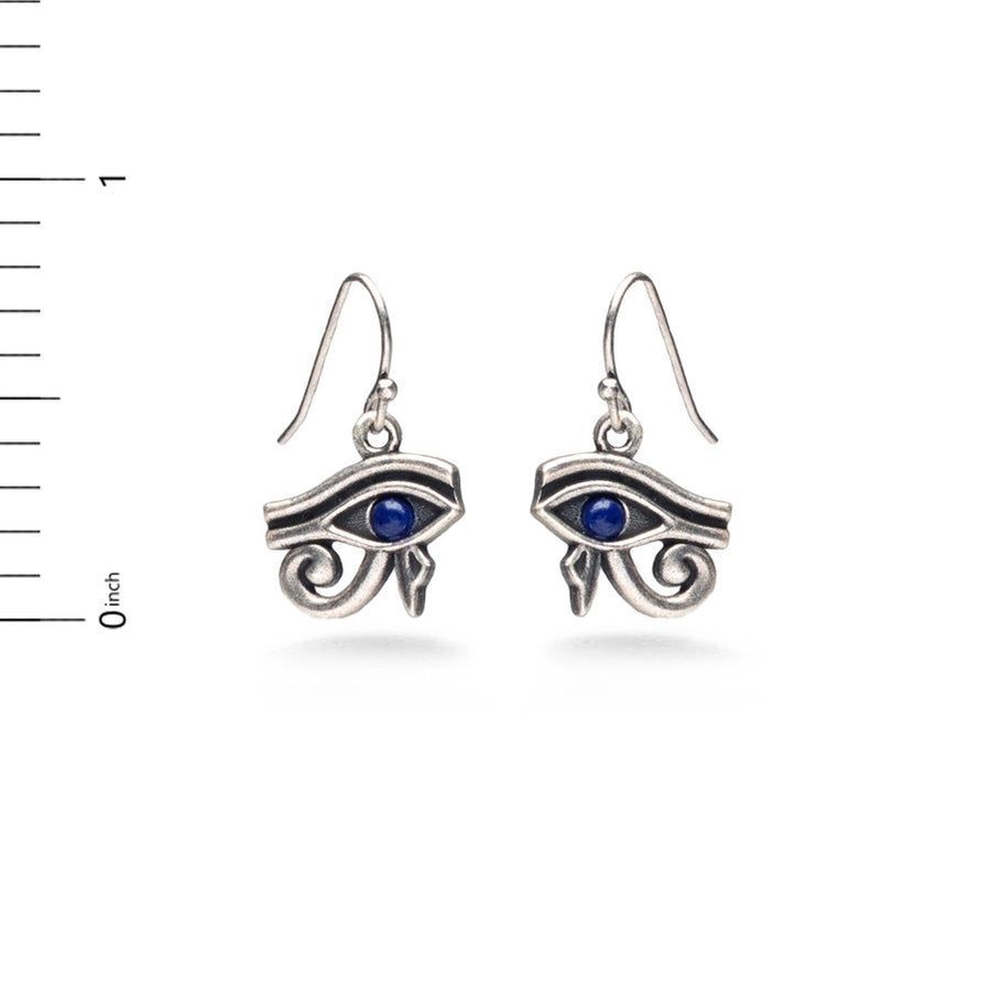 Egyptian Eye of Horus Earrings with Lapis