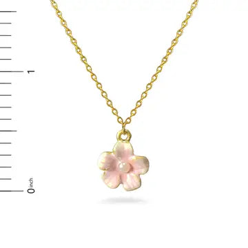 Cherry Blossom Pendant with Freshwater Pearl