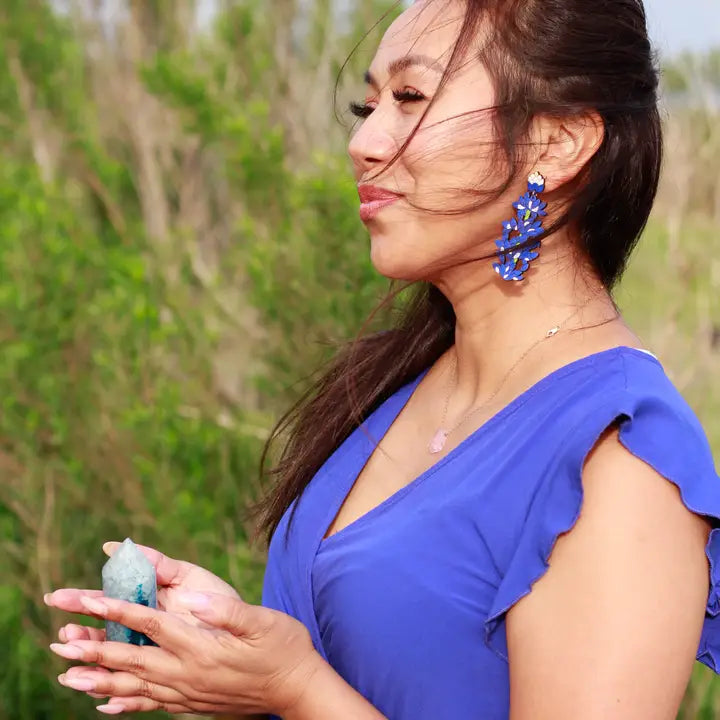 Bluebonnet Statement Earrings