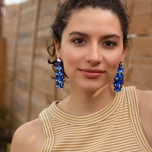 Bluebonnet Statement Earrings