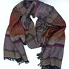 Patterned Purple Sunset Woven Cotton Scarf