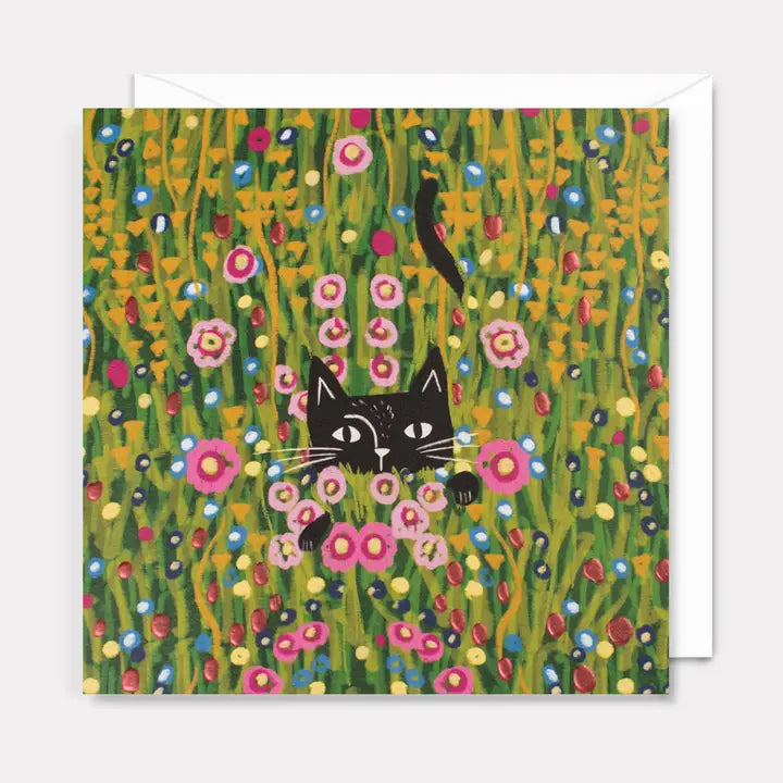 Klimt Flower Garden Card