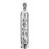 I Love You Cartouche Sterling Silver Solid Pendant