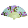 Japanese Floral Silk Bamboo Fan