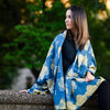 Blue and Gold Block Print Scarf