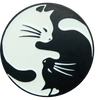 Yin Yang Enamel Cat Pin