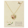 Dried Flower Heart Necklace