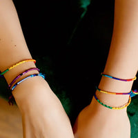Silk Rainbow Friendship Bracelet