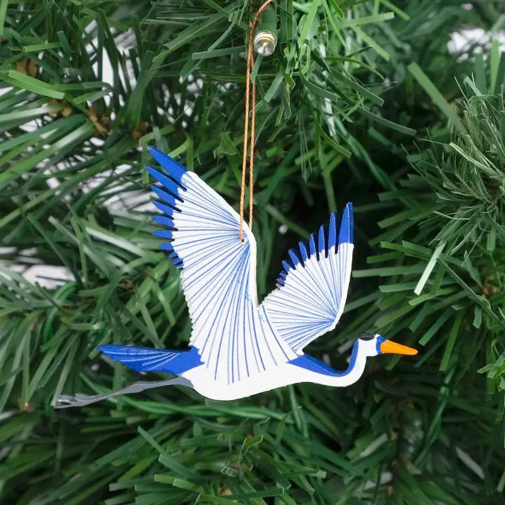 Heron Wood Ornament