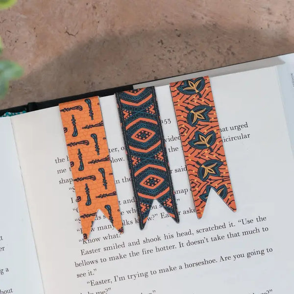 African Print Magnetic Bookmark Set