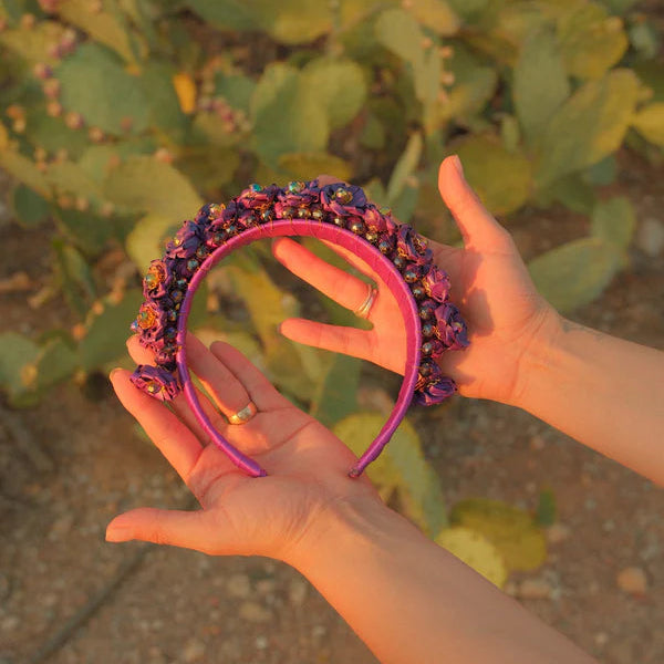 Purple Flower Headband