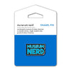 Museum Nerd Classic Neon Blue Enamel Pin