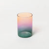 Single Teal Lilac and Amber Drinking Glass