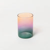 Set of Two Teal Lilac and Amber Drinking Glasses