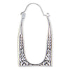 Vintage Frame Silver Hoops