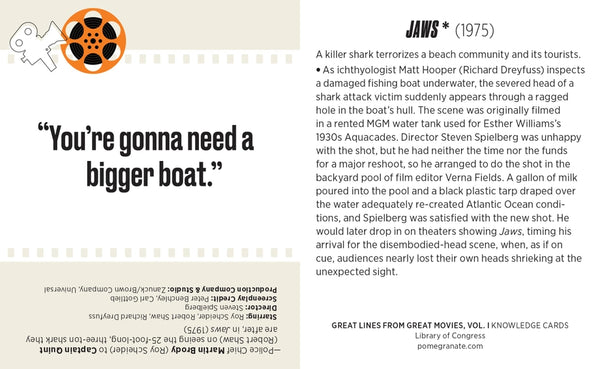 Great Lines from Great Movies Vol. 1 Knowledge Cards