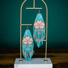 Turquoise Moonflower Earrings