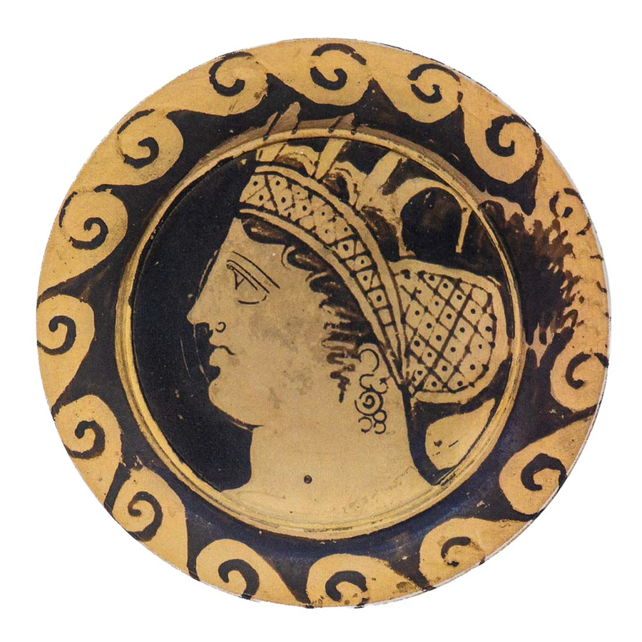 The Etruscans Coaster: Red Figure Stemmed Plate