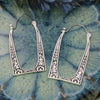 Vintage Frame Silver Hoops