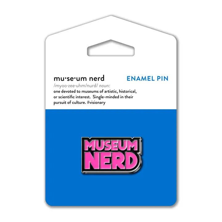 Museum Nerd Classic Hot Pink Enamel Pin