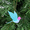 Pink Hummingbird Wood Ornament