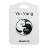 Yin Yang Enamel Cat Pin