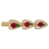 Red Dried Flower Heart Hair Clip