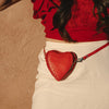 Mini Red Heart Leather Purse