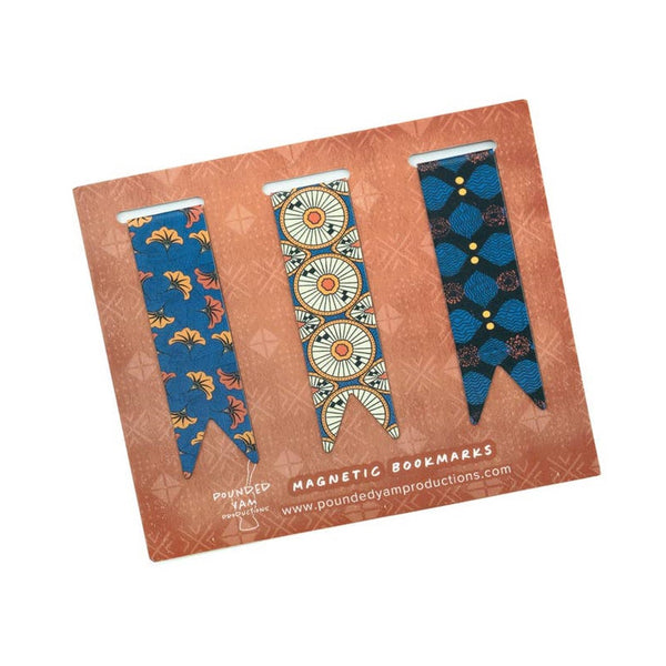 African Print Magnetic Bookmark Set